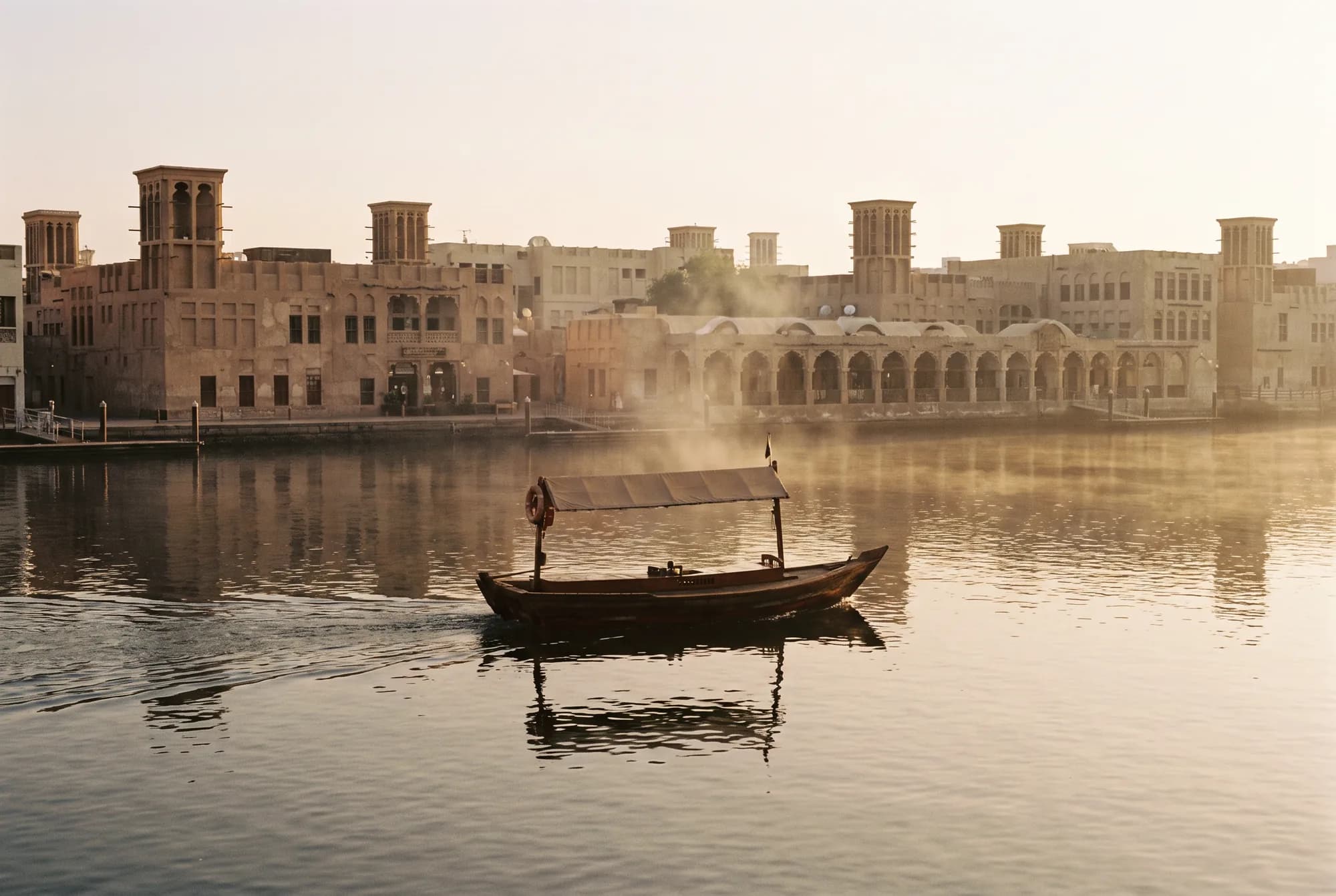 A Quiet Morning in Old Dubai: the Creek, the Souks, and the Abra